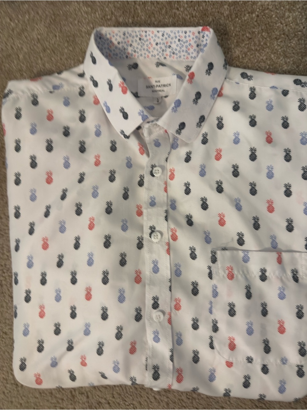 Men’s Short Sleeve Novelty Shirt - Large